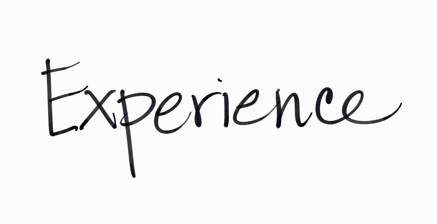 The word "Experience" in Rodel Casio handwriting